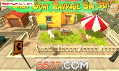 疯狂的山羊横冲直撞游戏下载-疯狂的山羊横冲直撞(发泄)Crazy goat rampage sim 3D下载 v1.0 遊戲截圖 1