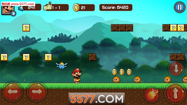 马里奥丛林探险游戏下载-马里奥丛林探险(跳跃冒险)Jungle Adventure of Mario下载 v1.0安卓版 게임 스크린샷 1