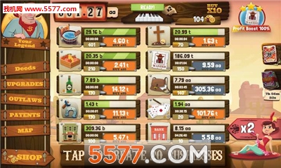 狂野西部大亨游戏下载-Wild West Saga: Business Tycoon(狂野西部大亨安卓版)下载 v1.5.4 遊戲截圖 2
