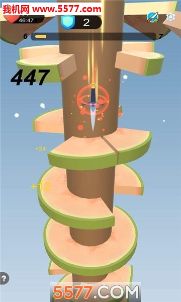 飞刀向下冲游戏下载-Knife Stack - throwing knives(飞刀向下冲安卓版)下载 v0.9 게임 스크린샷 3