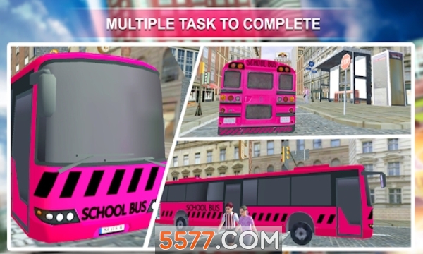 粉红女士校车司机游戏下载-pink lady School Bus Driver(粉红女士校车司机最新版)下载 v1.1 游戏截图 2
